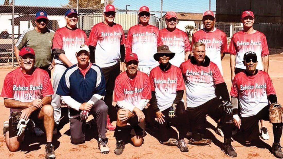Active retirement community in Arizona - Robson Ranch - softball team